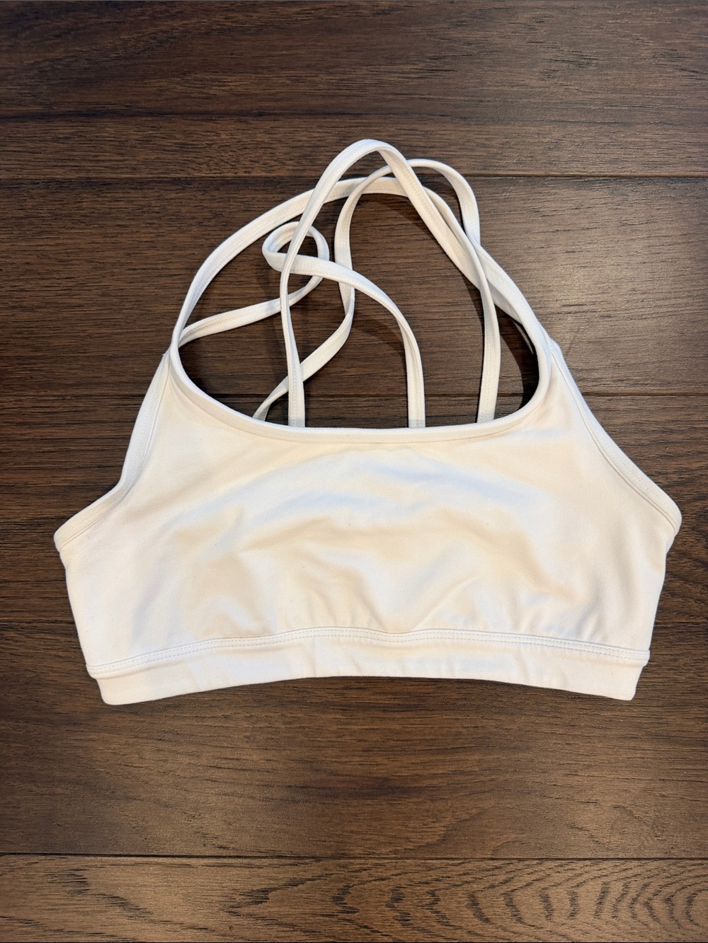 Athleta White Strappy Crossback Sports Bralette Size XS - C33-065